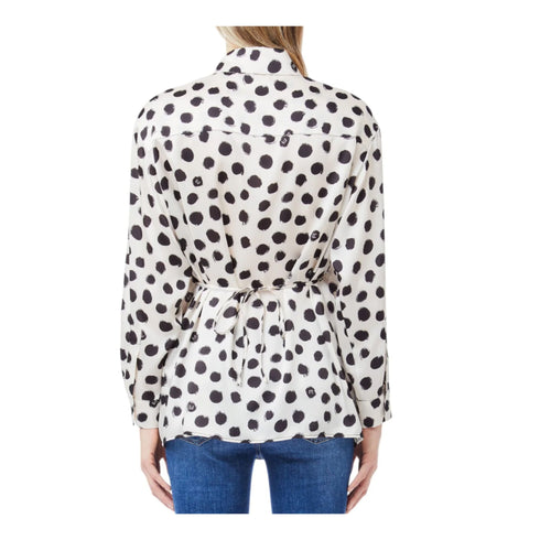 Camicia Donna con colletto classico e fantasia a pois
